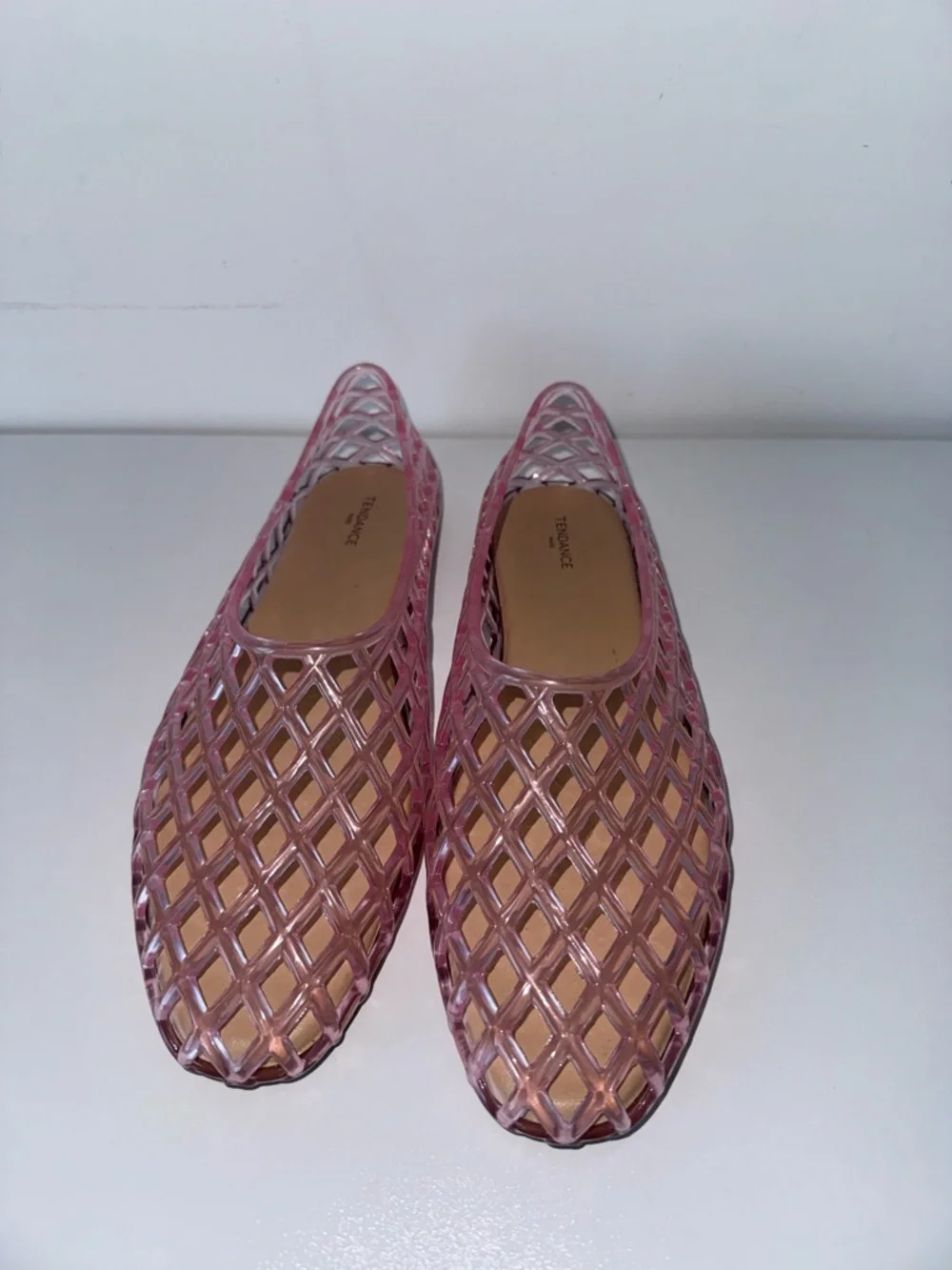 TENDANCE - Pink Jelly Lattice Slip-On Flats size 8 - Picture 7 of 11